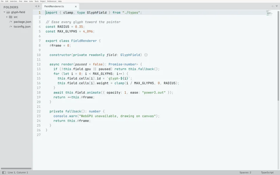 Sublime Text running Living Code Paper