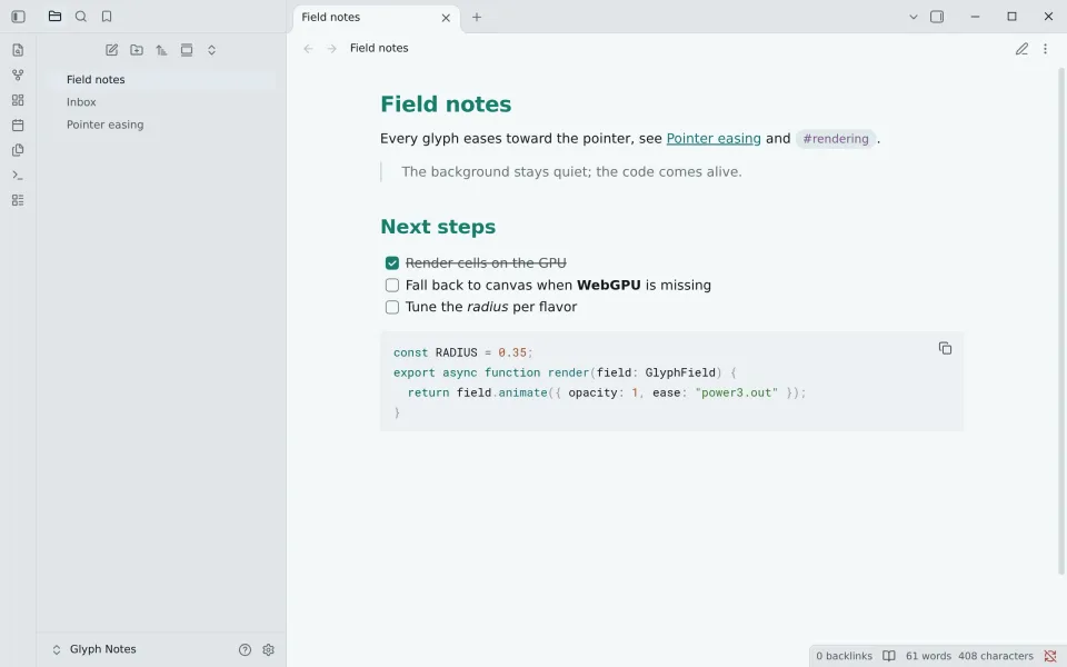 Obsidian running Living Code Paper