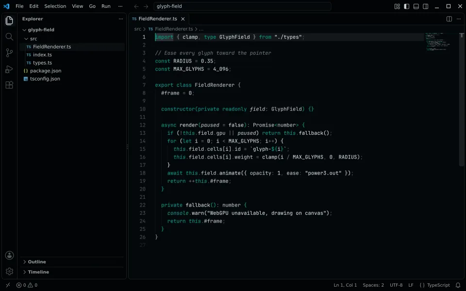 VS Code running Living Code Signal