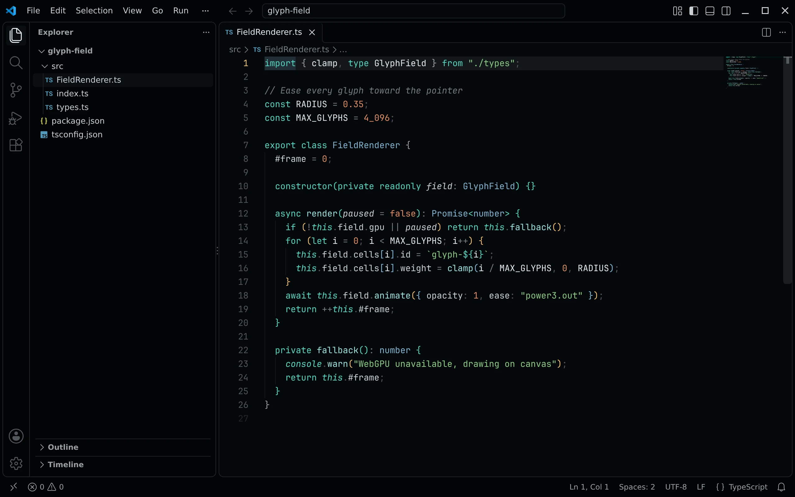 VS Code running Living Code Night