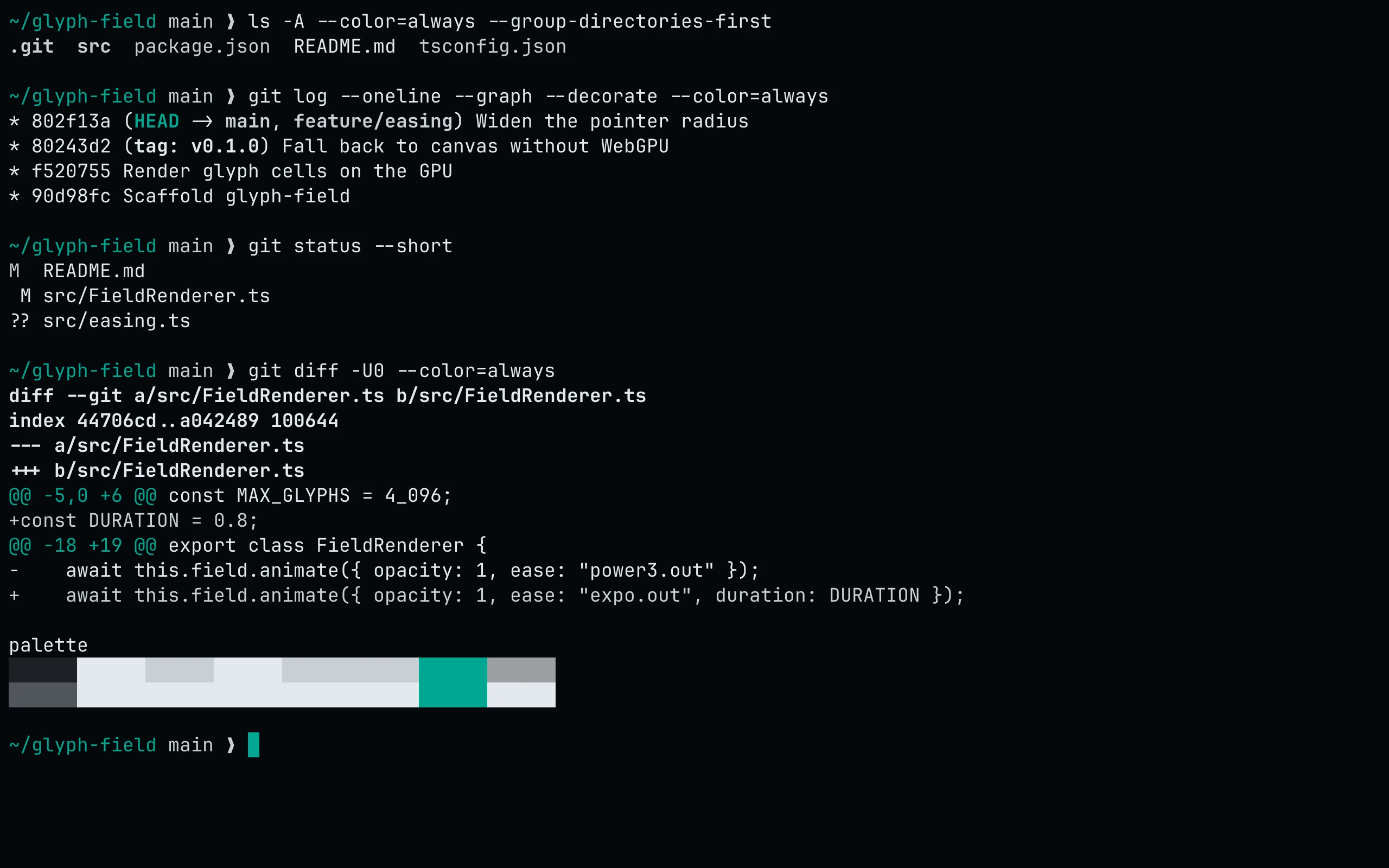 Ghostty running Living Code Signal