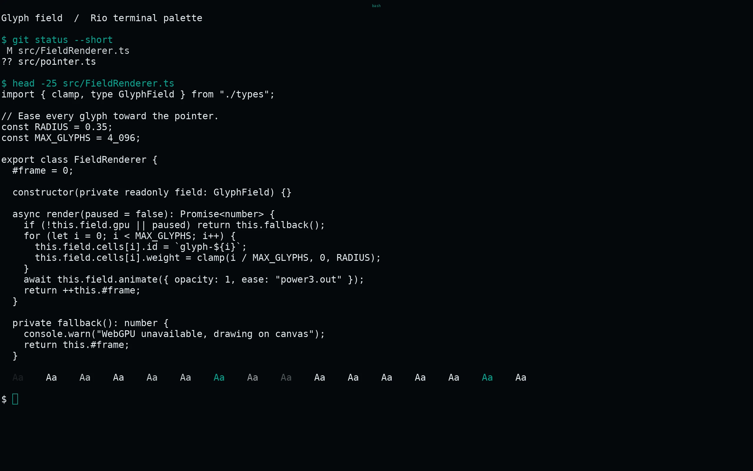 Rio running Living Code Signal