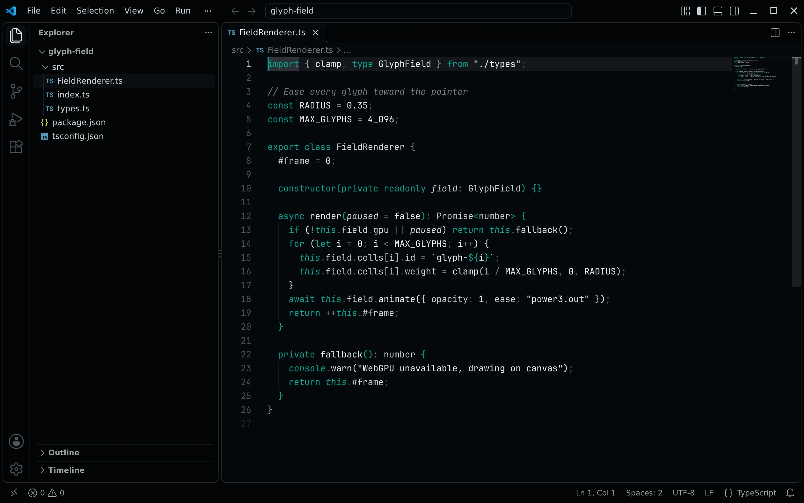 VS Code running Living Code Signal