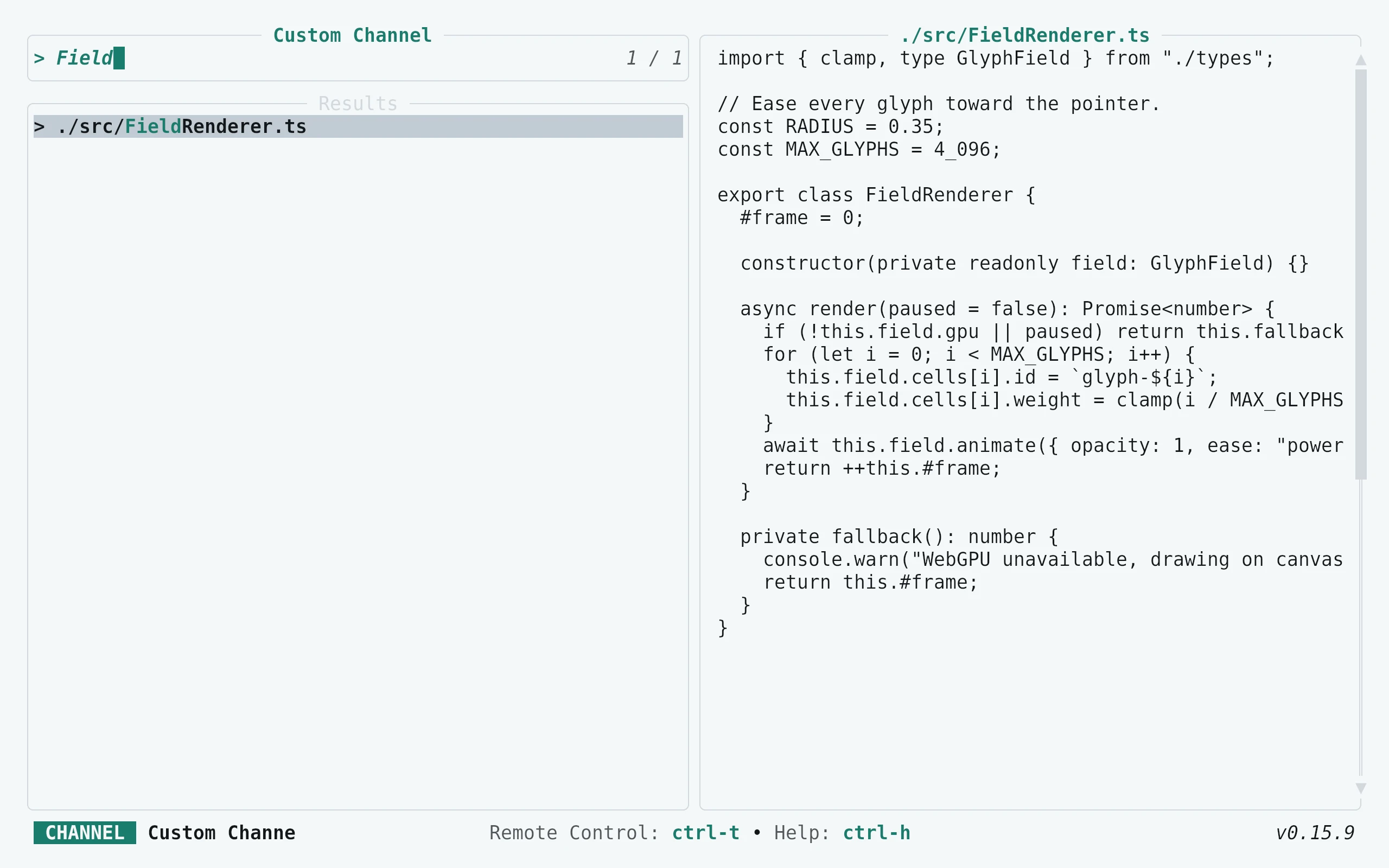 Television running Living Code Paper