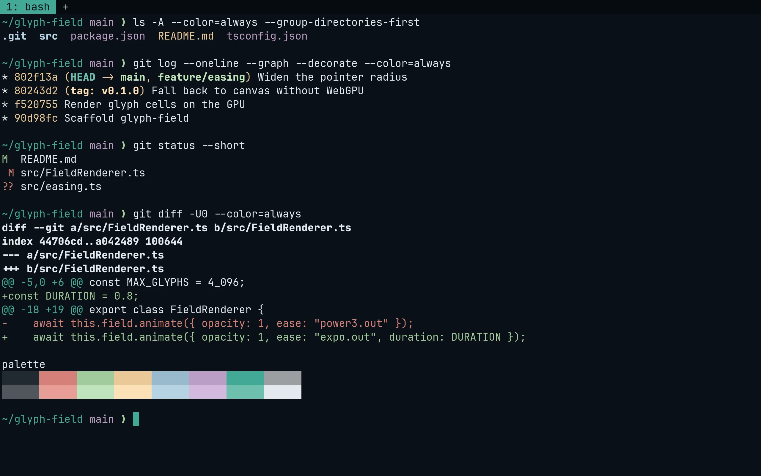 WezTerm running Living Code Frost