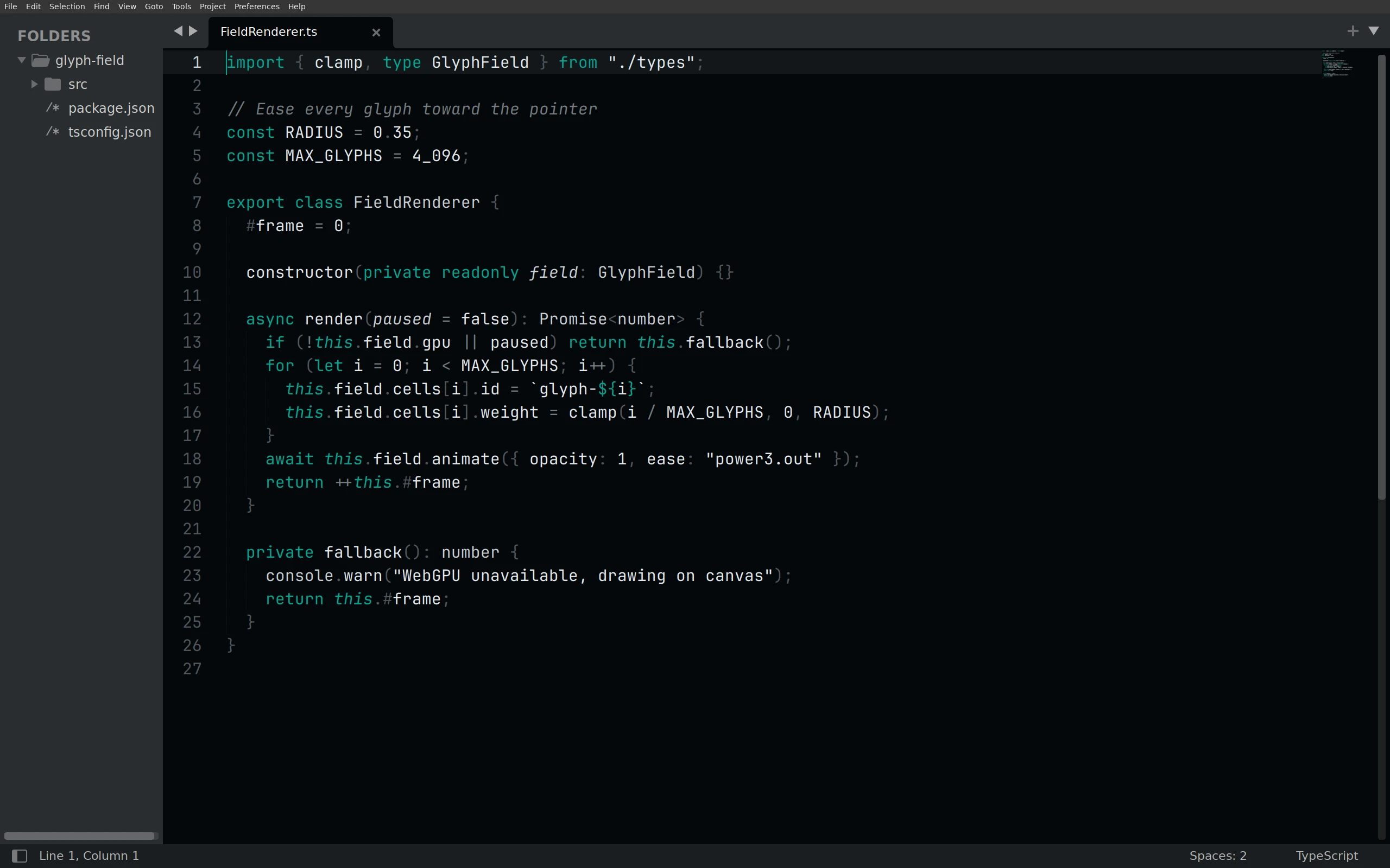 Sublime Text running Living Code Signal