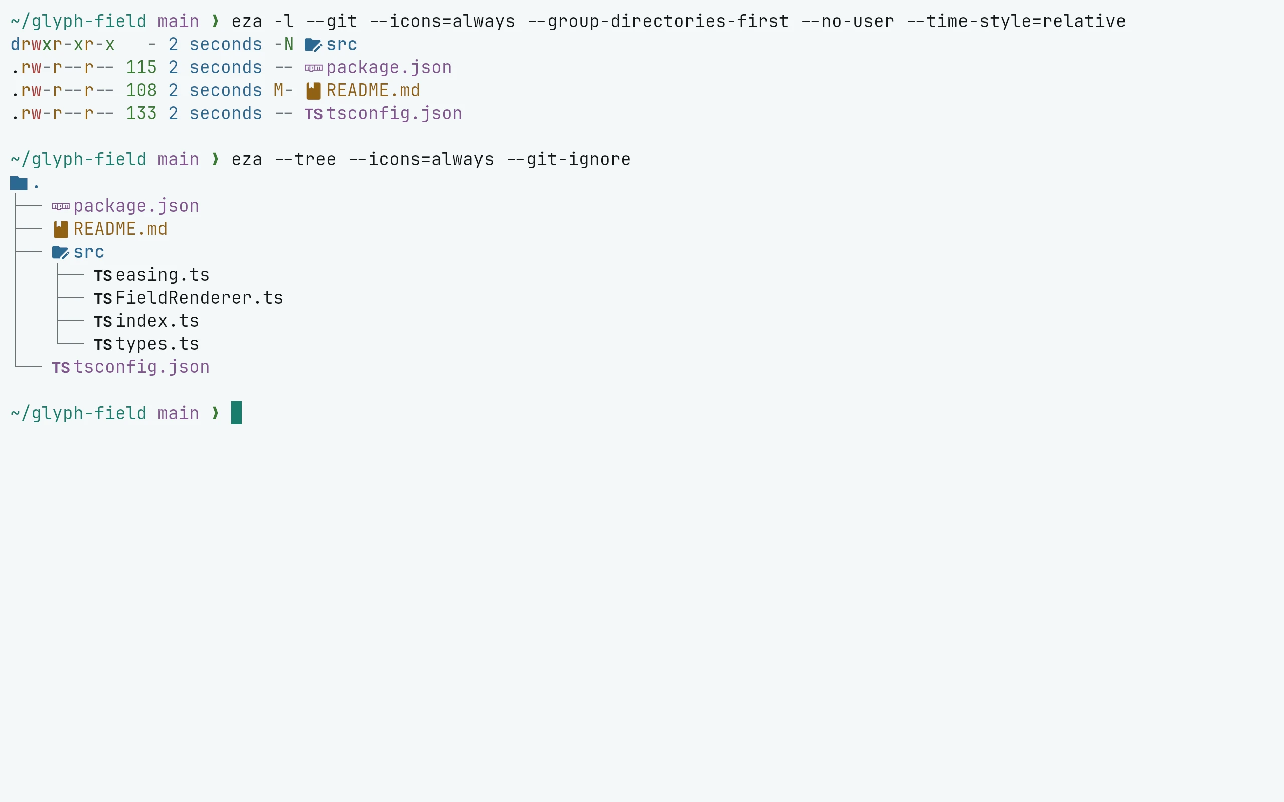 eza running Living Code Paper