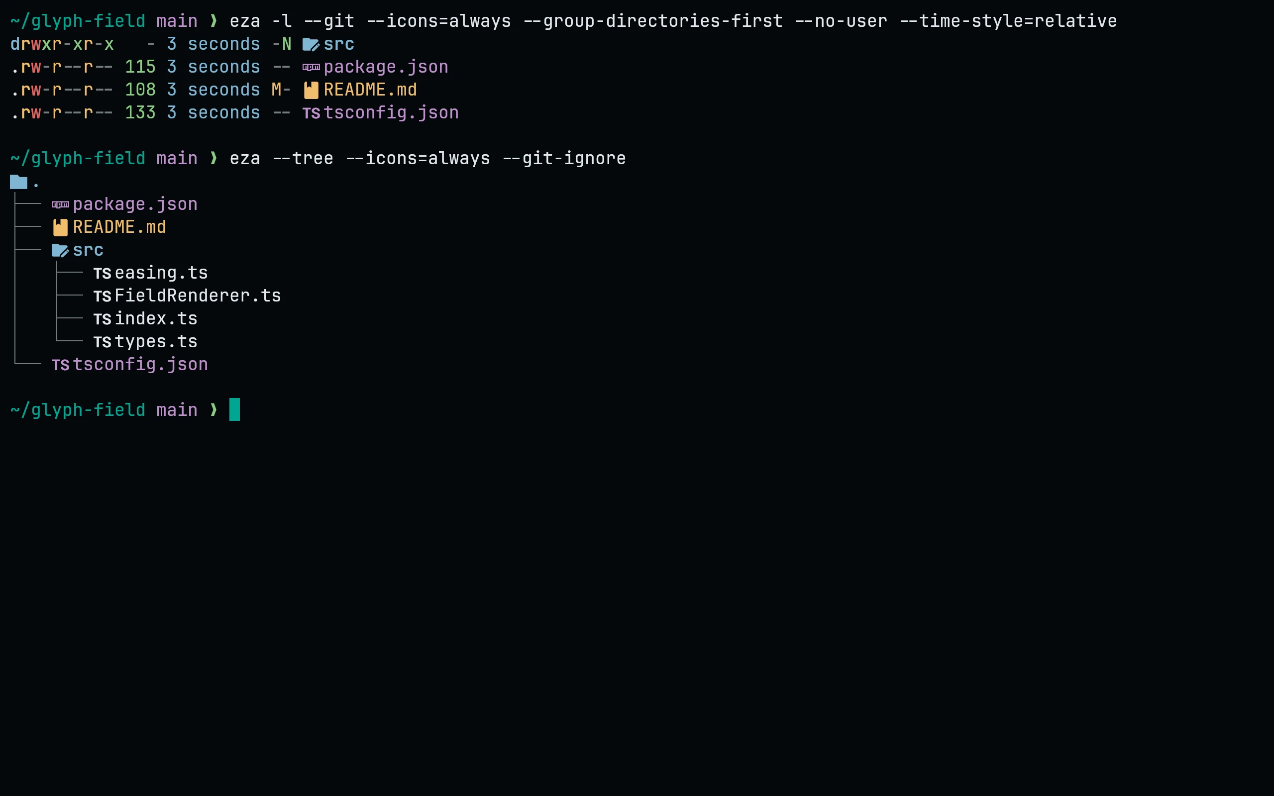 eza running Living Code Night