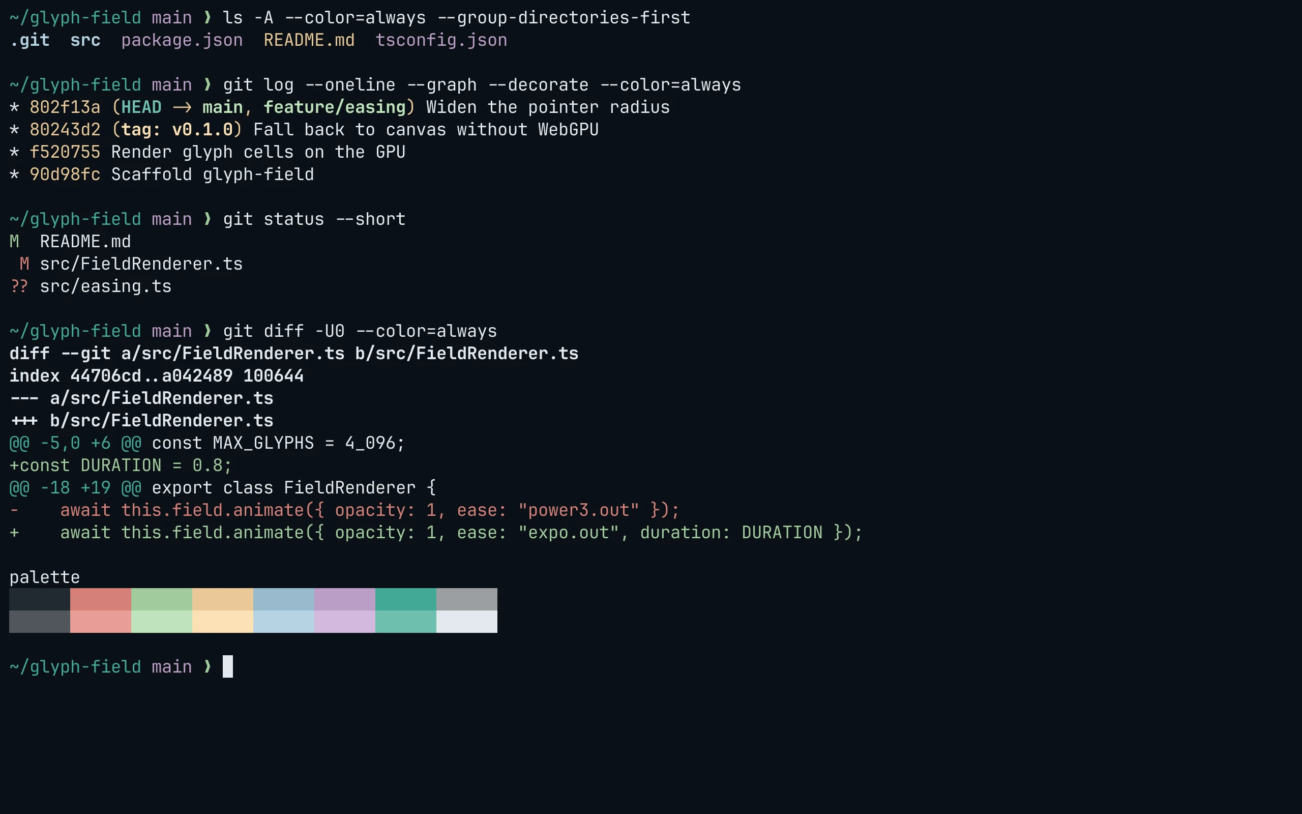 Konsole running Living Code Frost