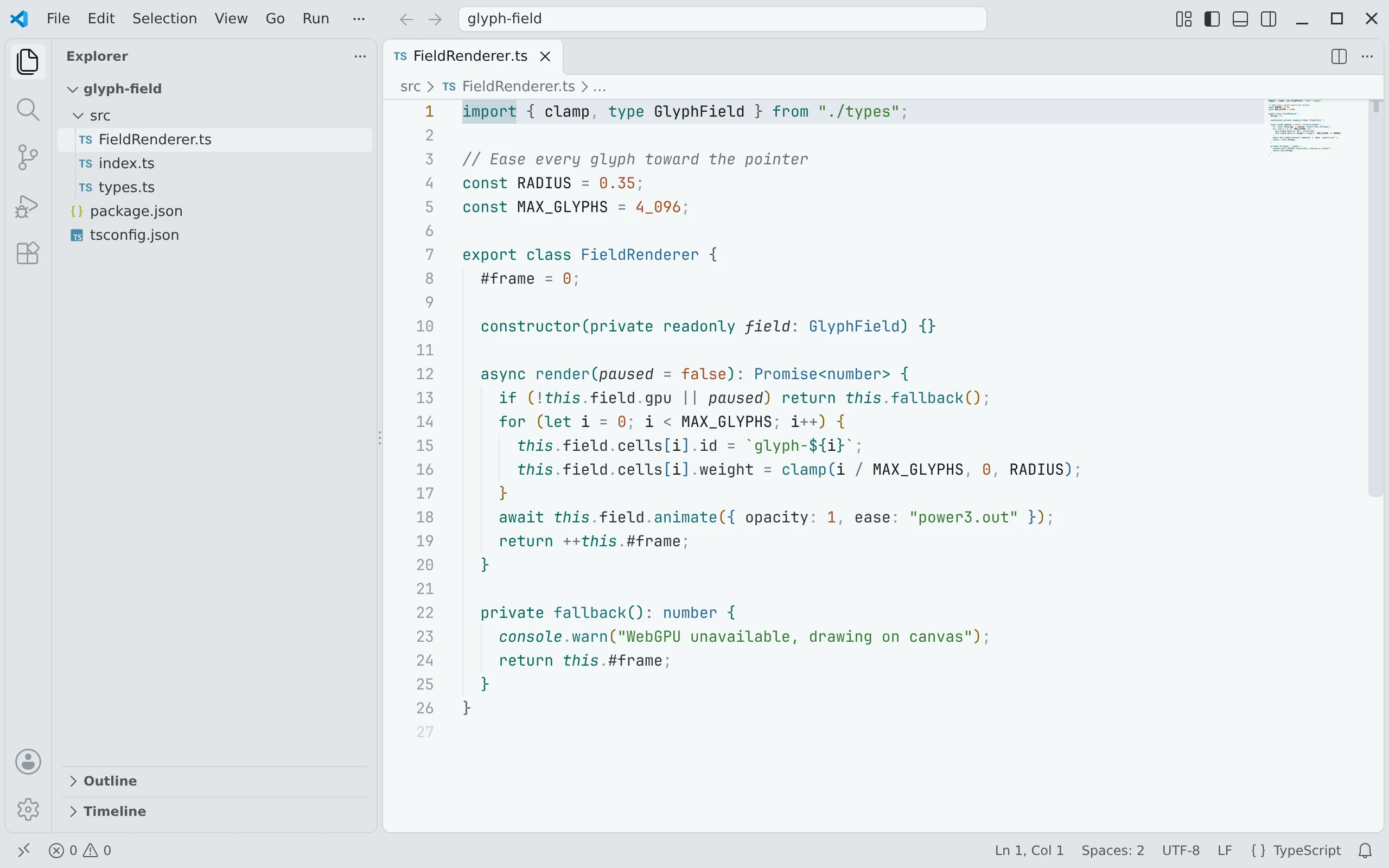 VS Code running Living Code Paper