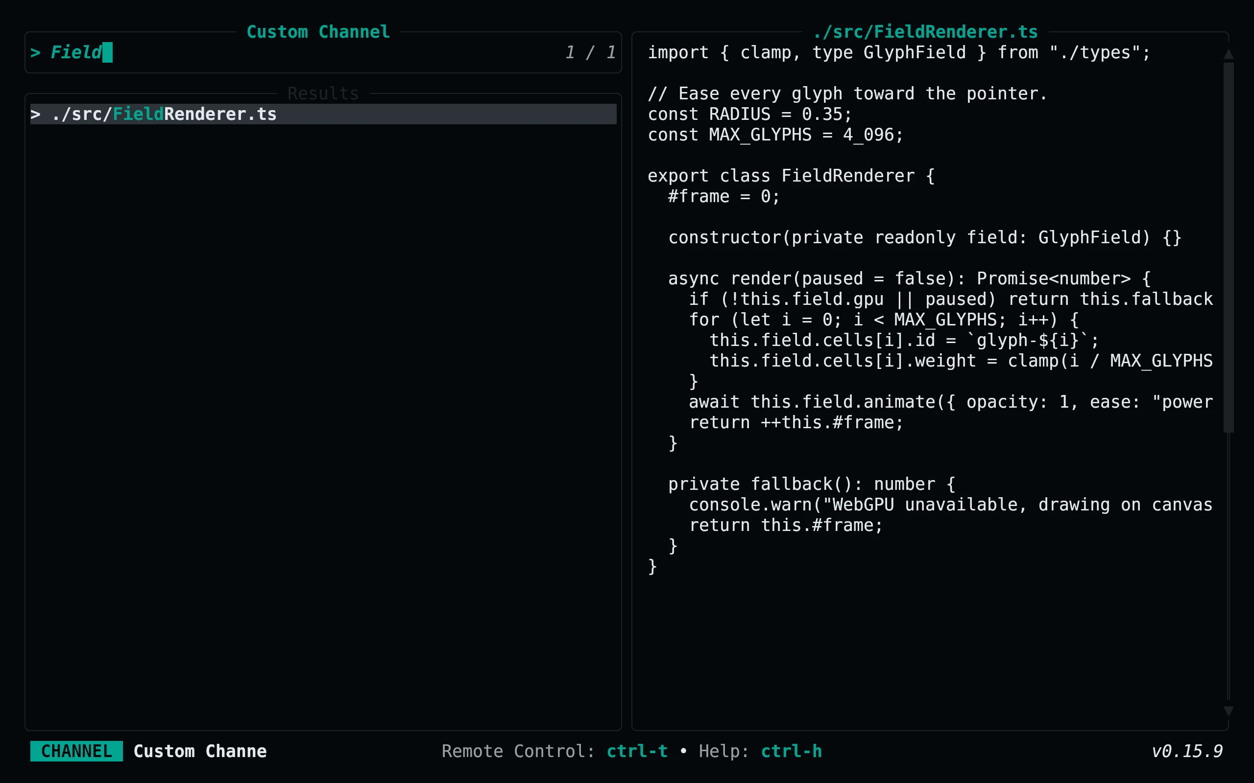 Television running Living Code Night