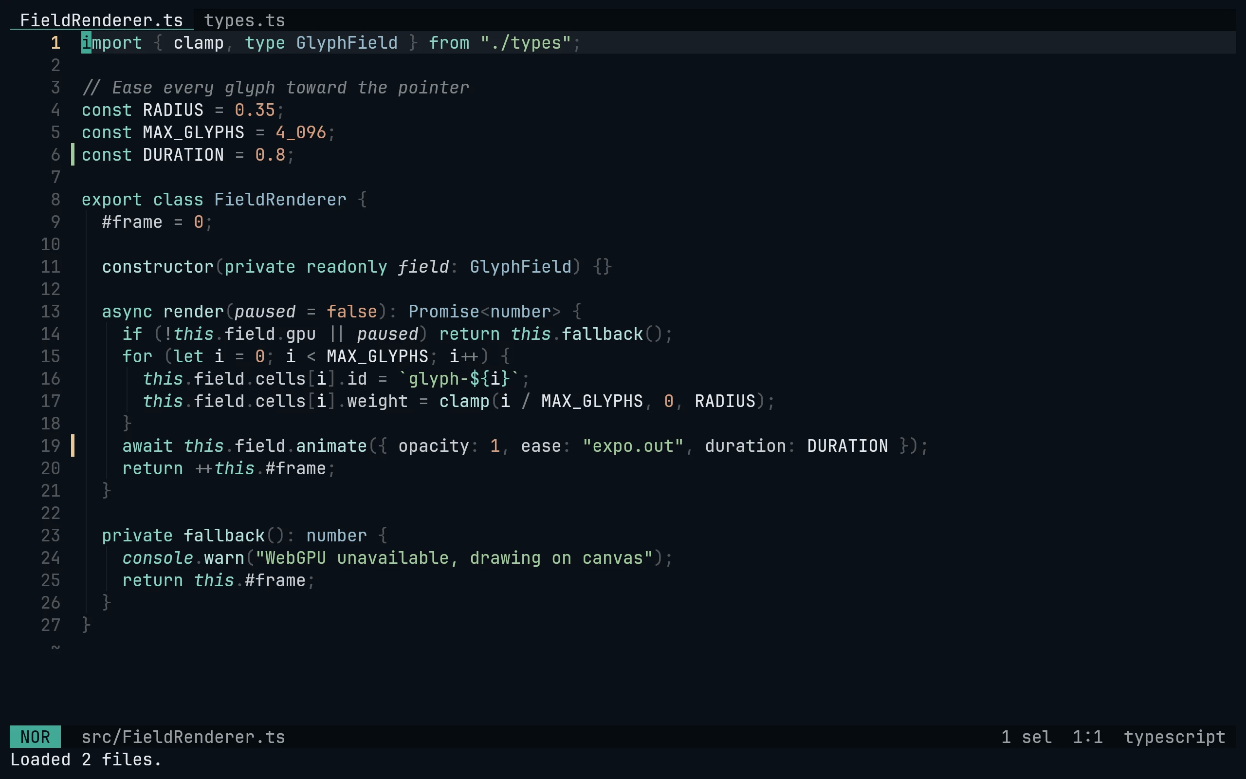 Helix running Living Code Frost