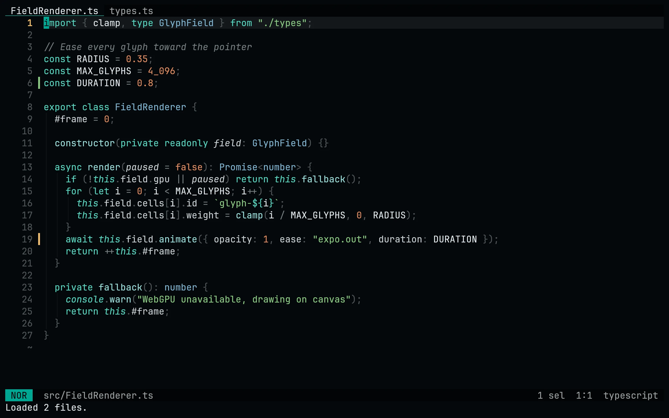 Helix running Living Code Night